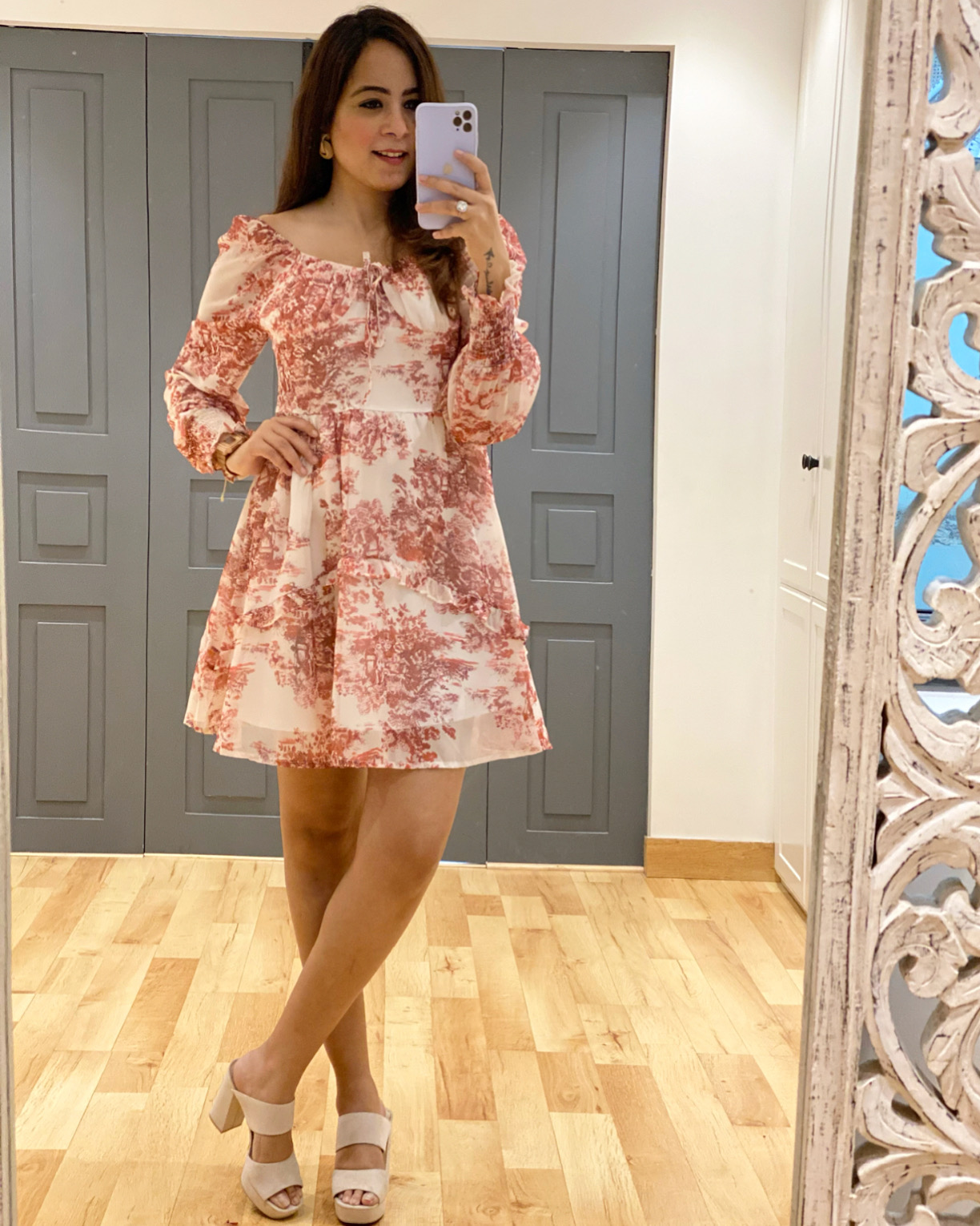 DRS_SUM_75: KINS PRINTED DRESS: PP 1990