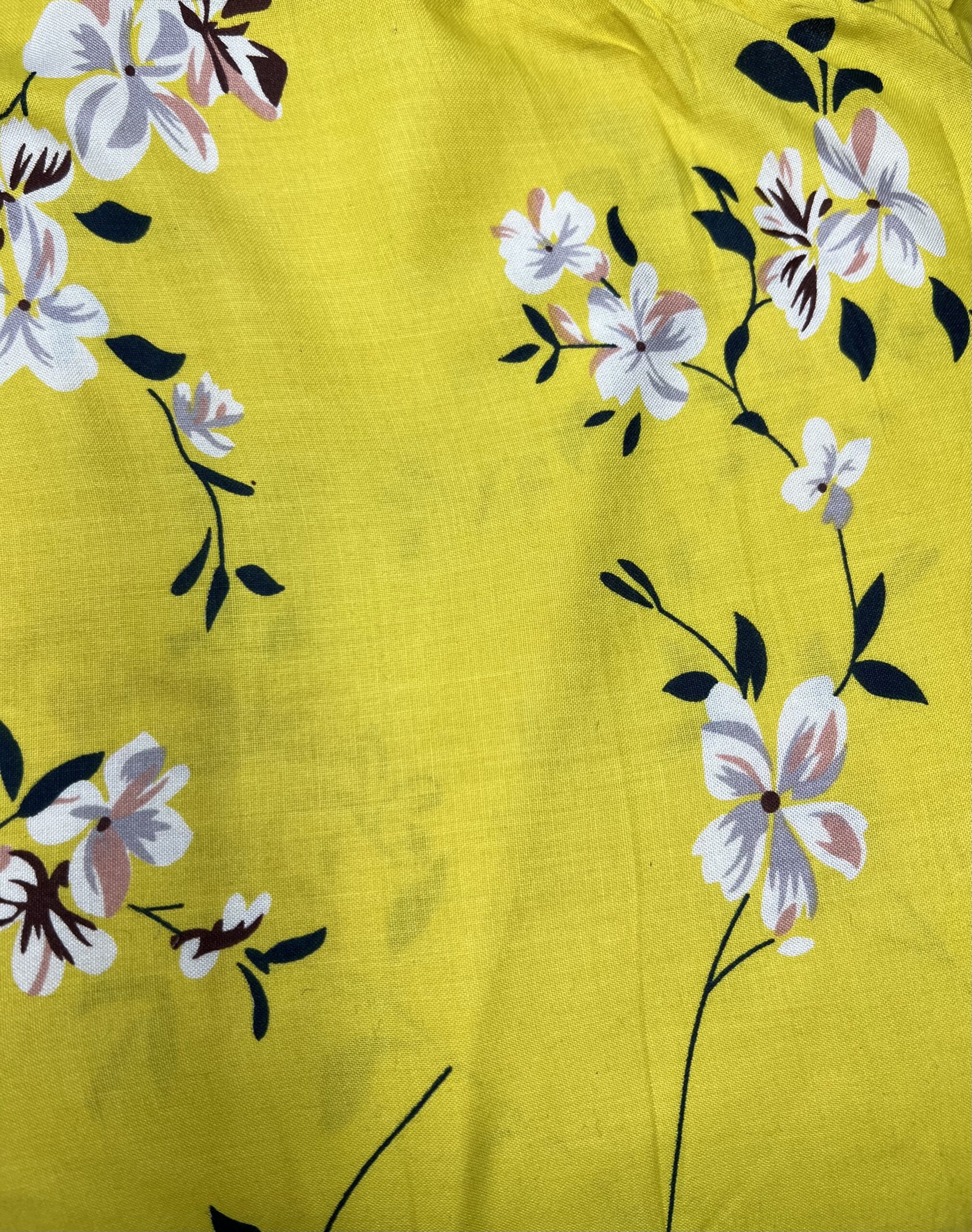 yellow floral print