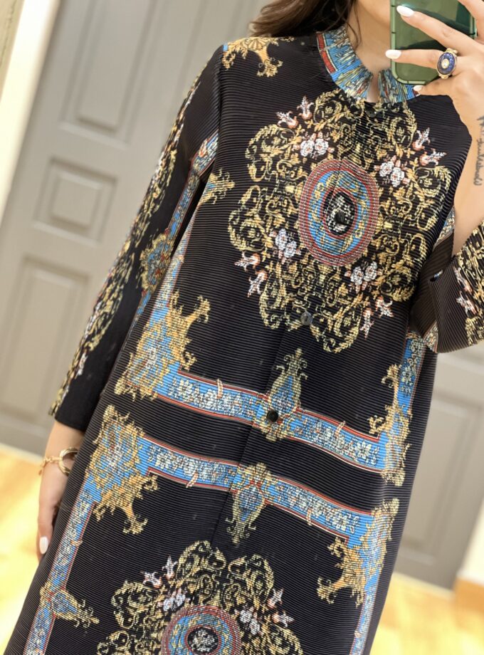 Meraki pleated dress : button down