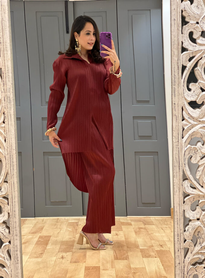 malorka pleated coord set