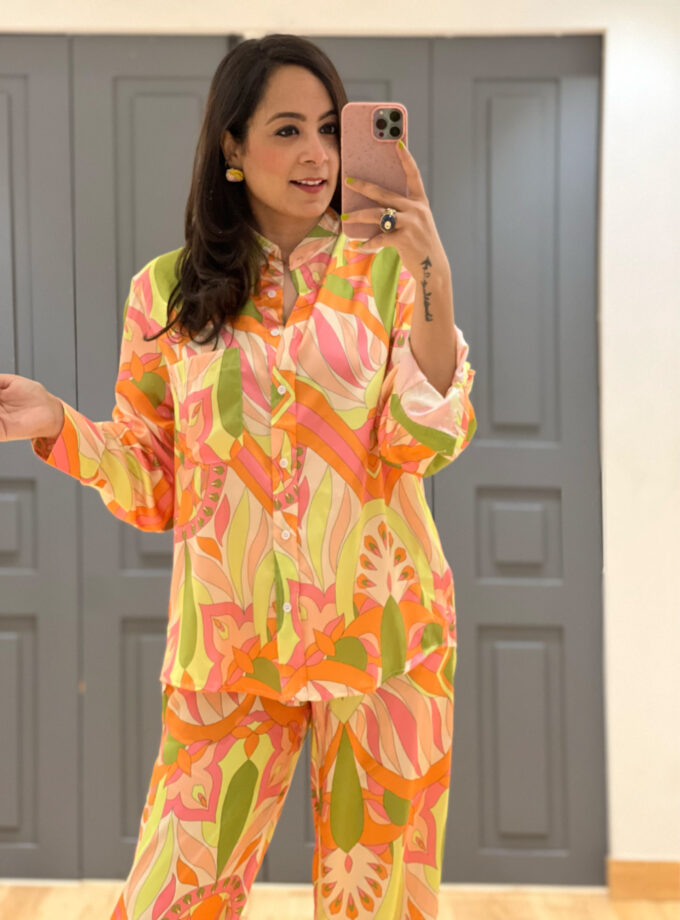 Leno printed coord set