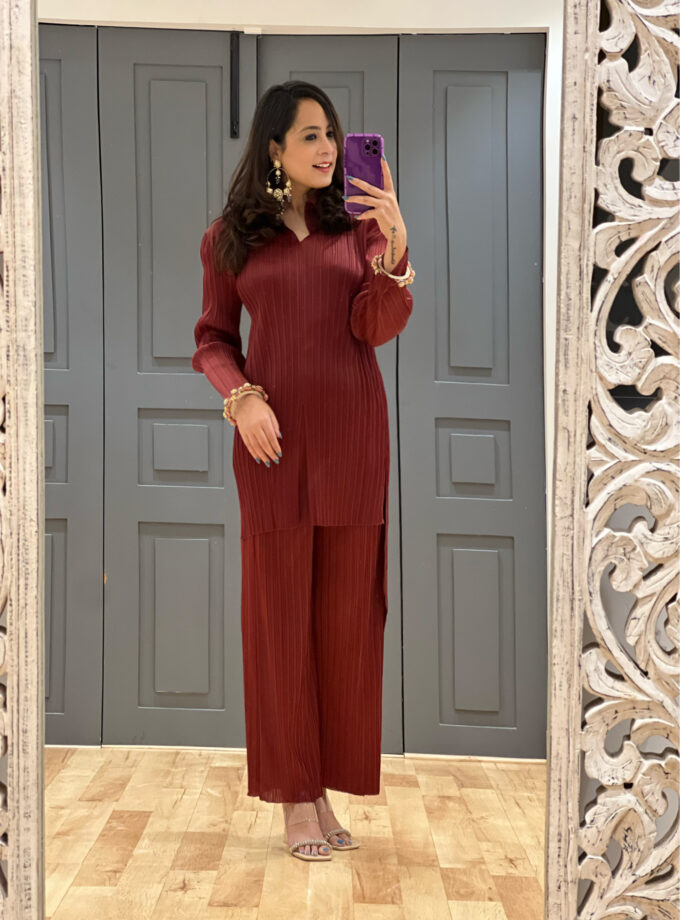 malorka pleated coord set