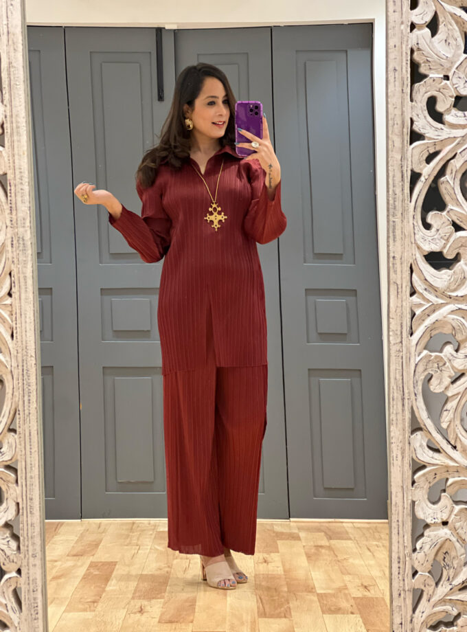 malorka pleated coord set