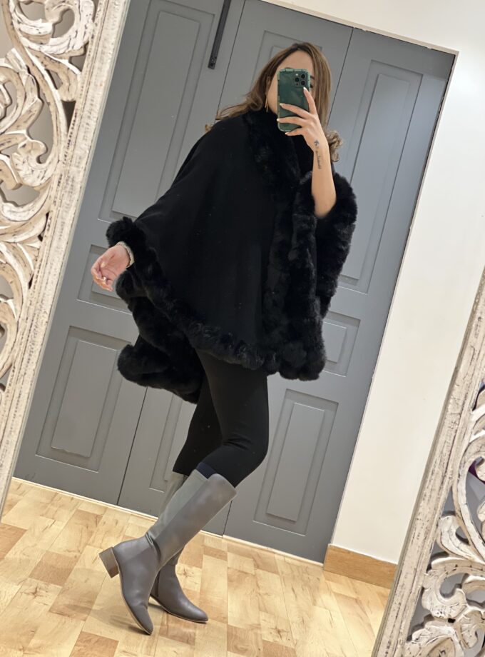 Alfie faux Fur Wrap-Cape