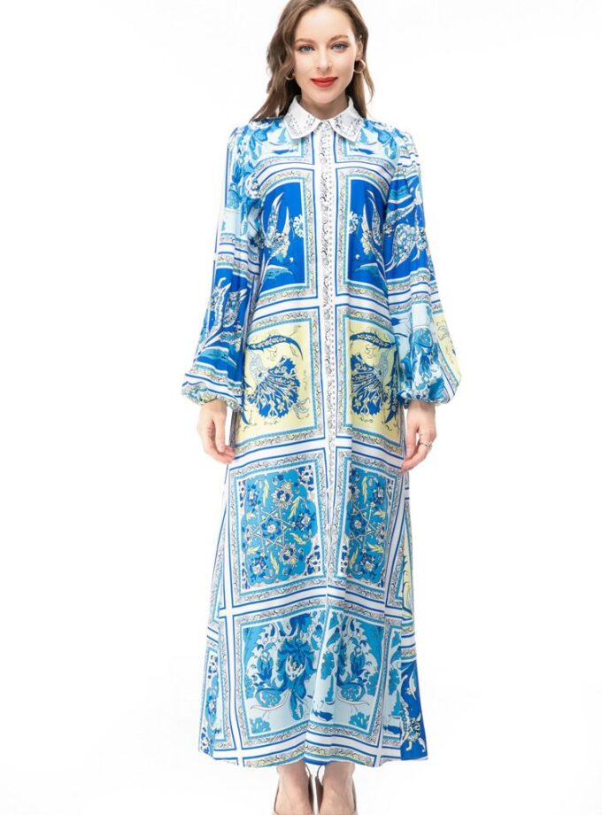 Tod Long printed Dress with belt