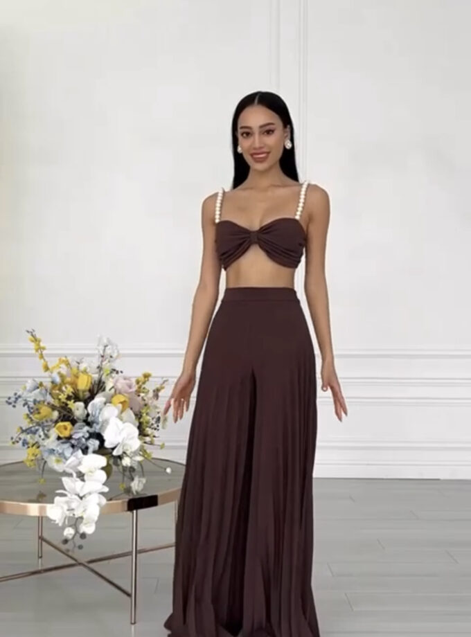 Tabama pearl & pleated coord set