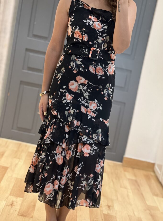 Berkin Floral Skirt top & belt Coord Set