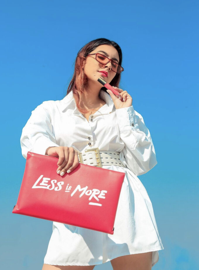 Nino luxe shirt cum dress & belt set