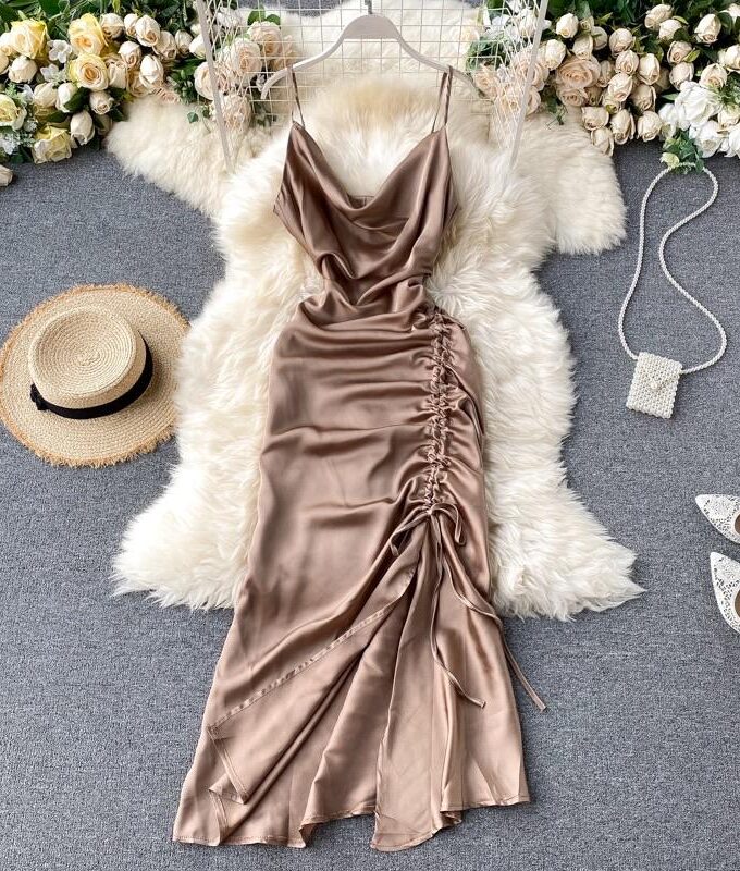 Satin Long Dress