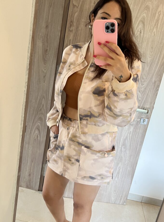 bomber Coord Set : jacket & skirt set