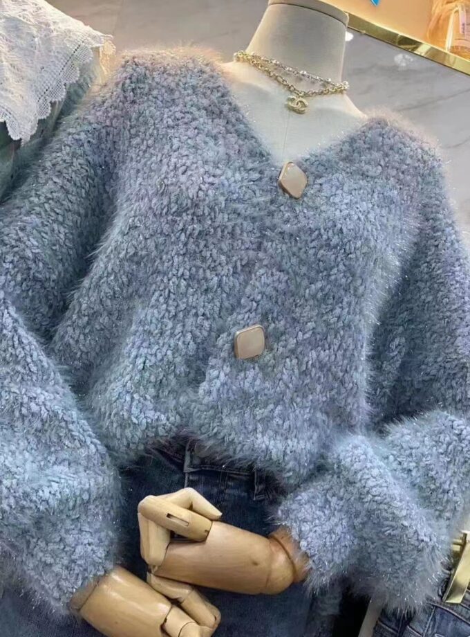 Faux fur Long Cardigan - Sweater