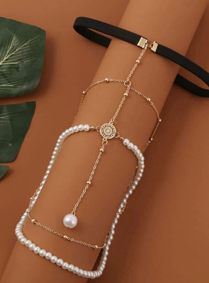 Thigh accessory : Layered leg chain