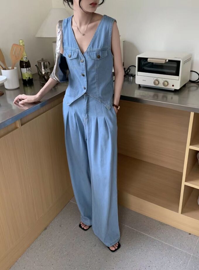 Denim Waist Coord Set