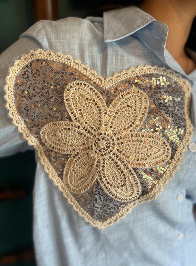 Sail Heart Sequin Shirt