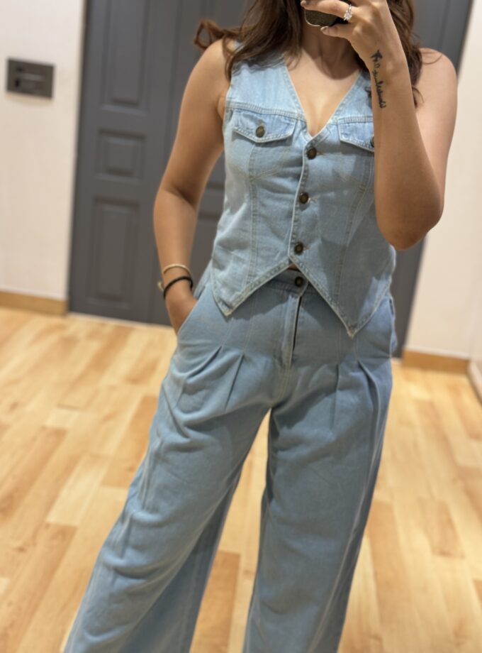 Denim Waist Coord Set