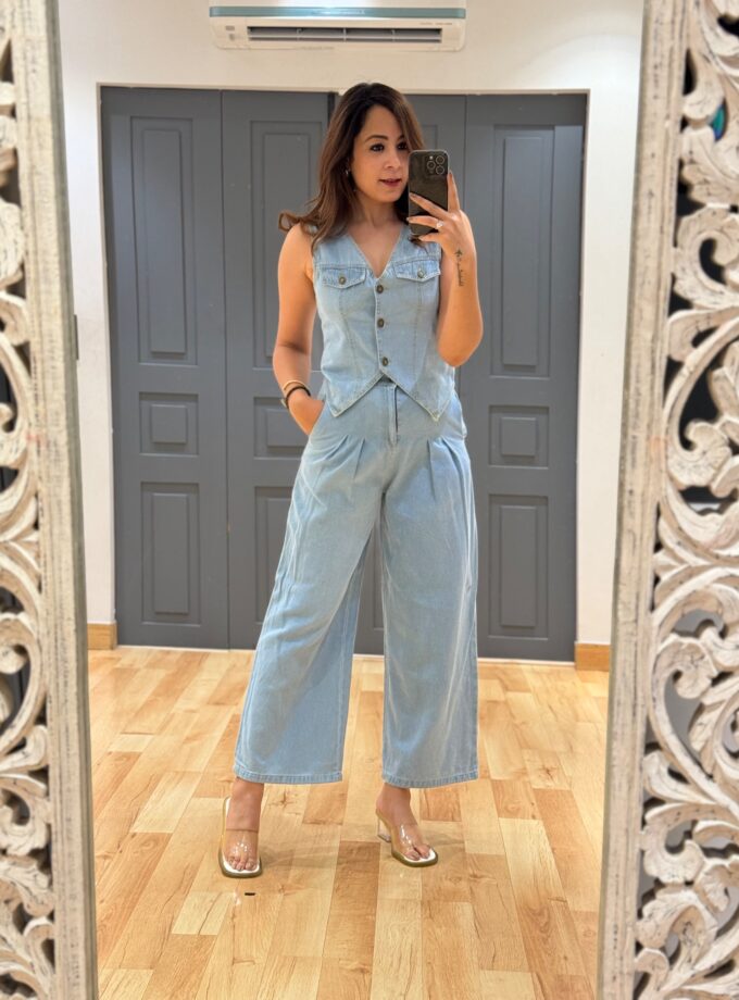 Denim Waist Coord Set