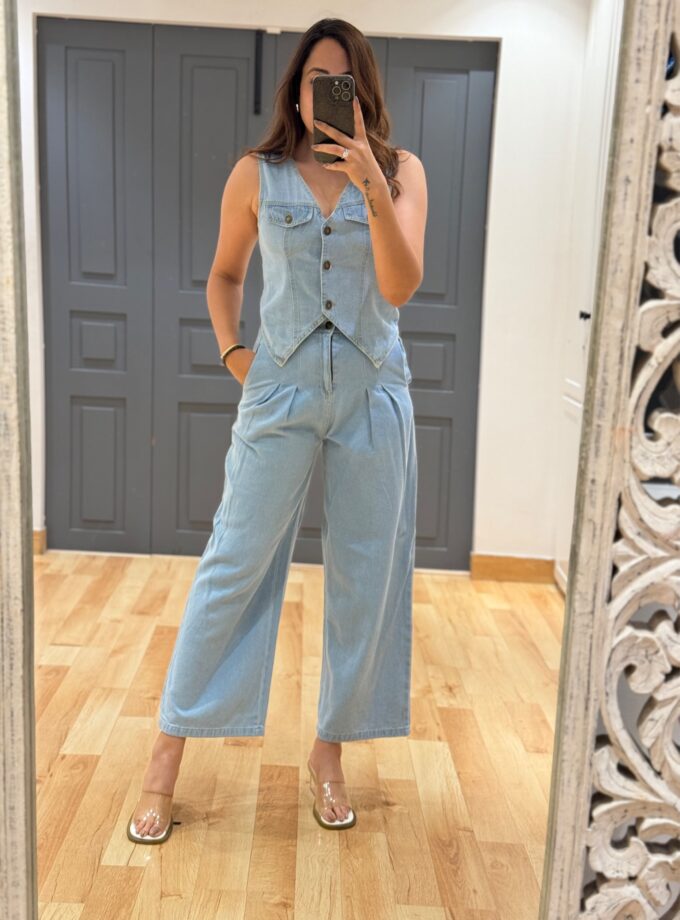 Denim Waist Coord Set