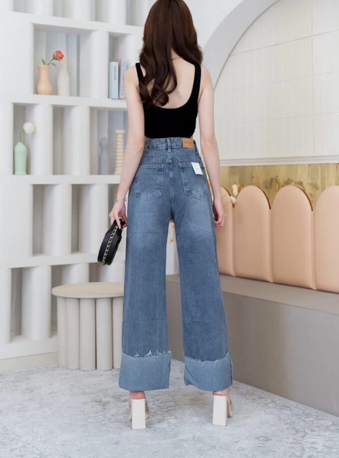 Pearl Embellished Denim