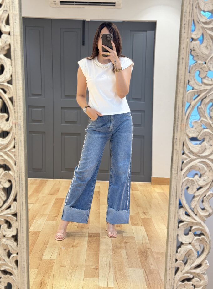 Mopa Pearl Embellished Top