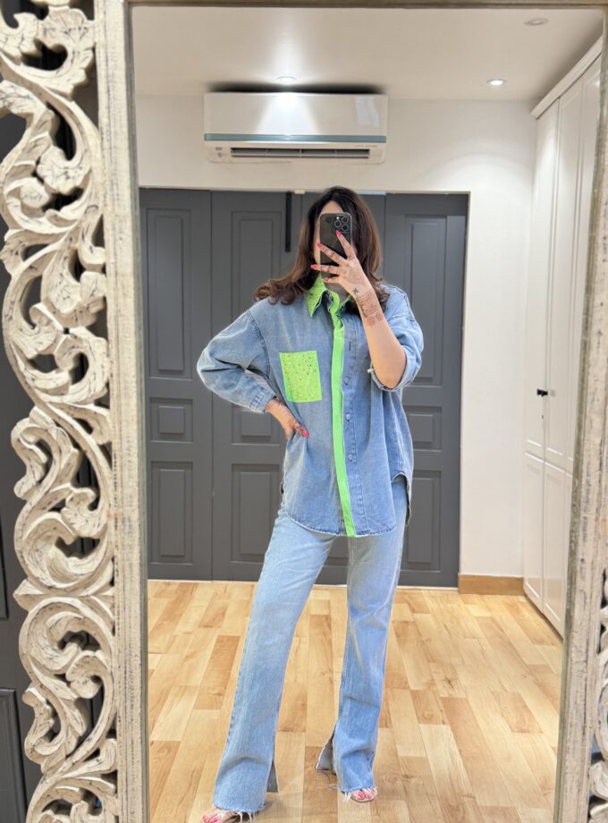 Denim Sequin Shirt