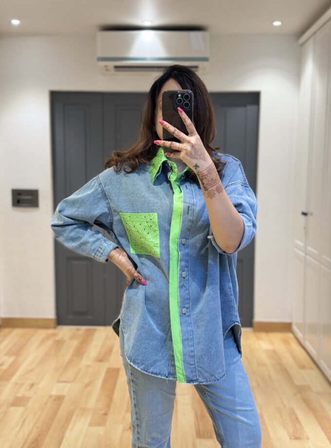 Denim Sequin Shirt