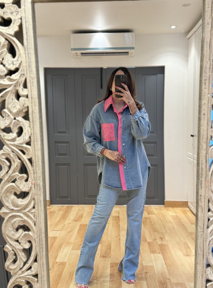 Denim Sequin Shirt