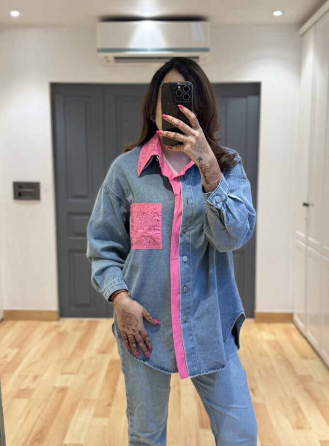 Denim Sequin Shirt