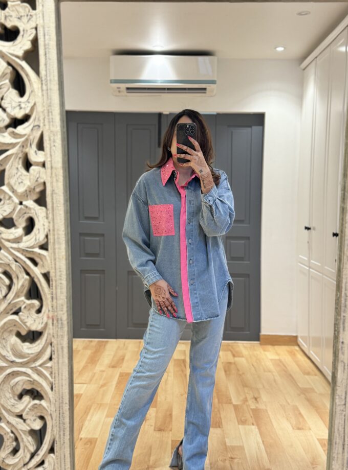 Denim Sequin Shirt