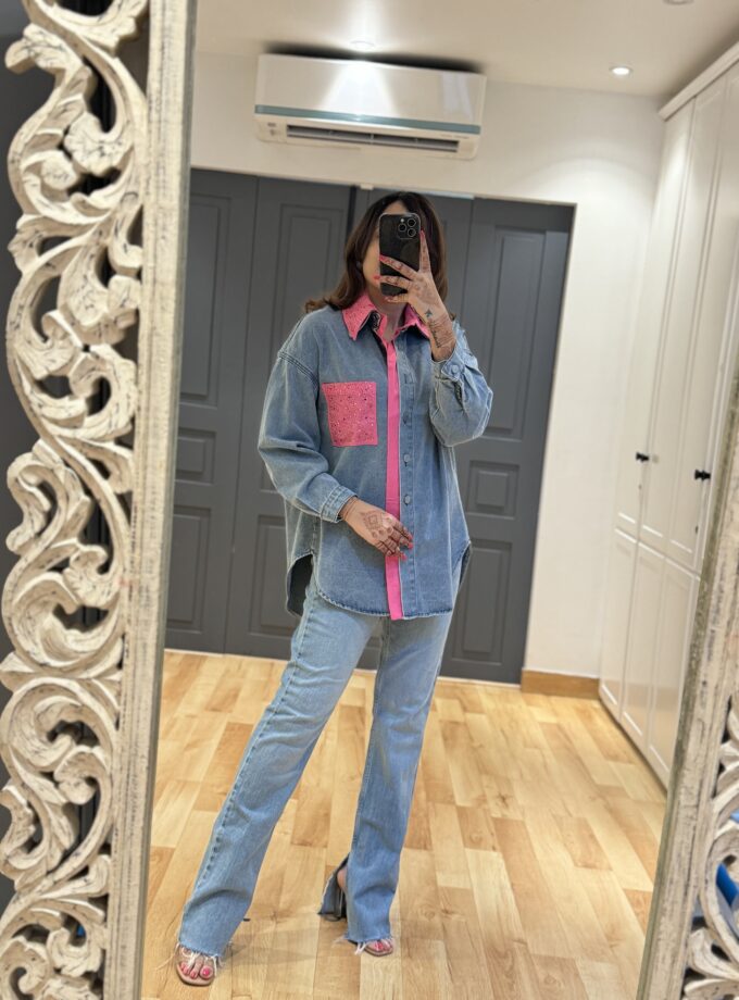 Denim Sequin Shirt