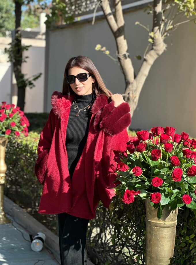 Candy Faux fur cape - kimono