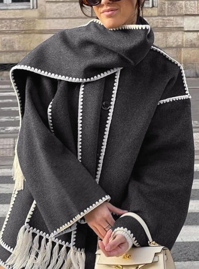 Luxe Coat With muffler