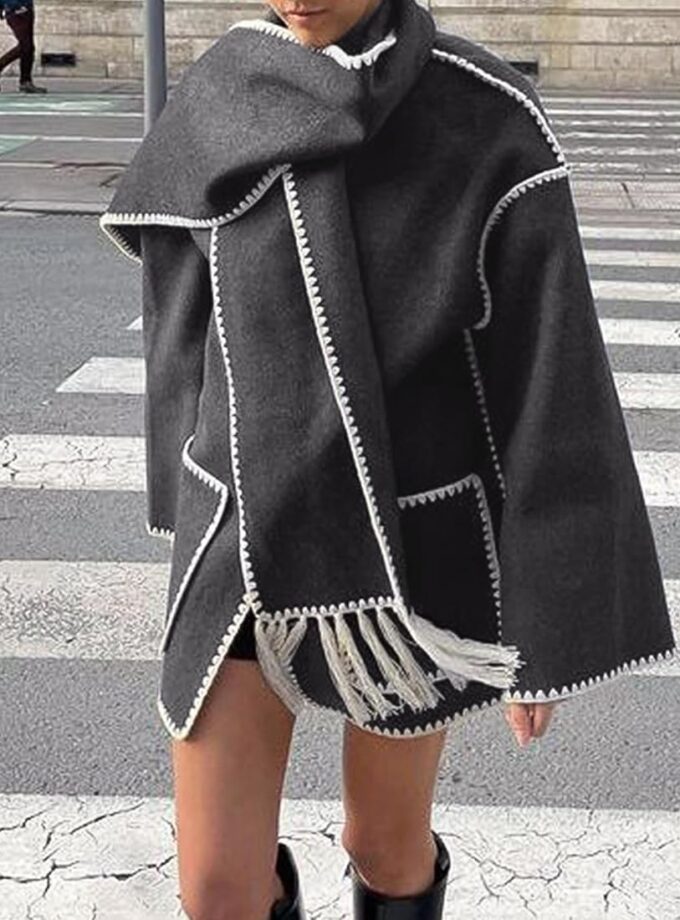 Luxe Coat With muffler