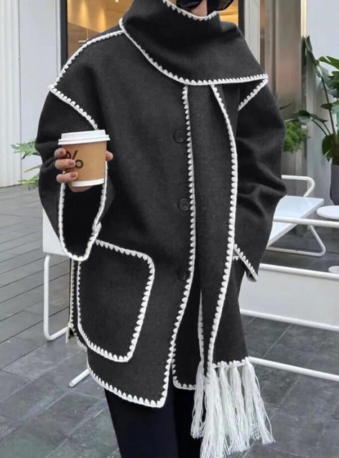 Luxe Coat With muffler