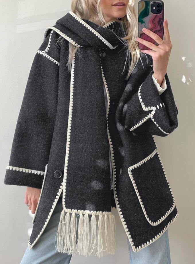 Luxe Coat With muffler