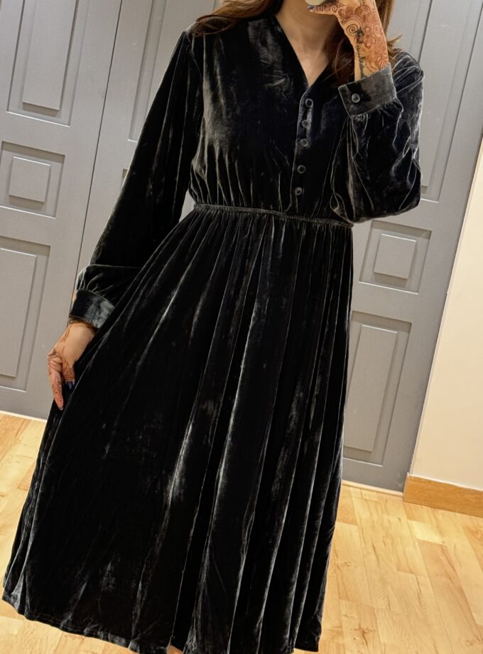 Luxe Long Velvet Dress
