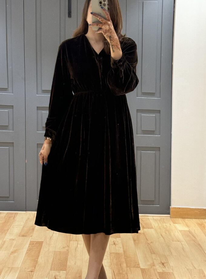 Luxe Long Velvet Dress