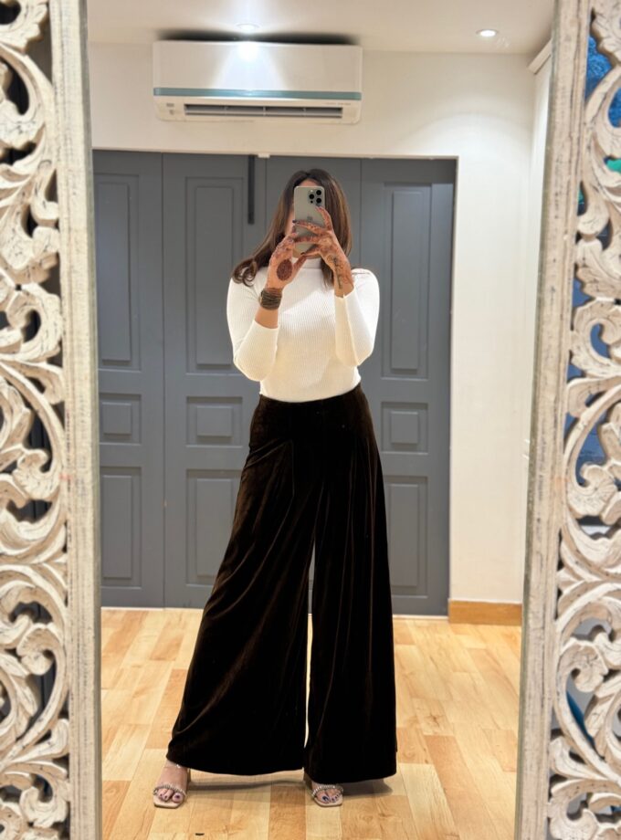 Velvet Flared Pants