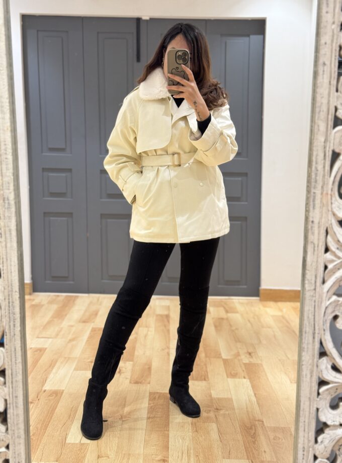 Fleece Lined Faux Leather Jacket