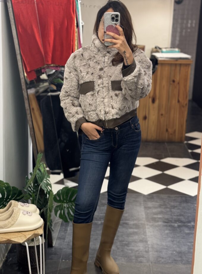 Sara Luxe Faux Fur Jacket