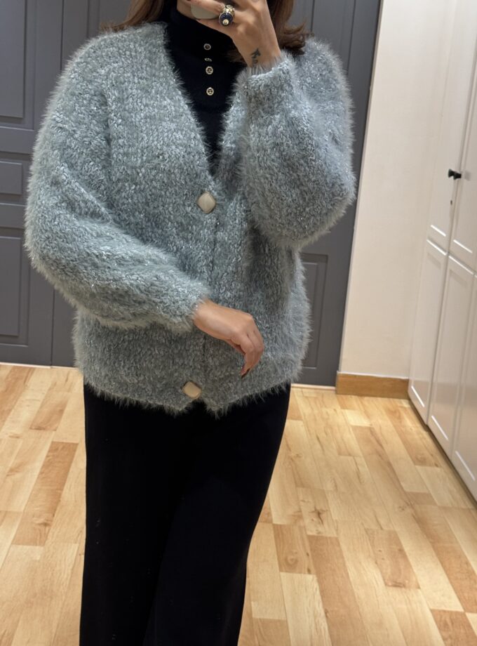 Faux fur Long Cardigan - Sweater