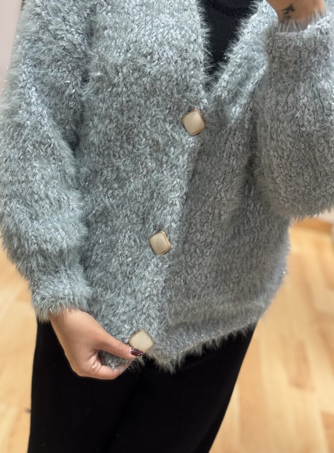 Faux fur Long Cardigan - Sweater