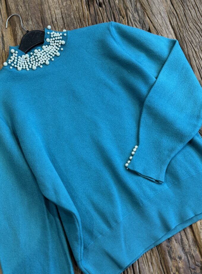 Keshi Pearl Embellished Pullover - Sweater