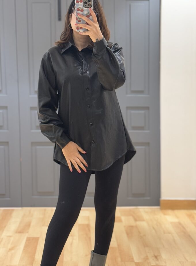 Leather Shirt With Fur Coat