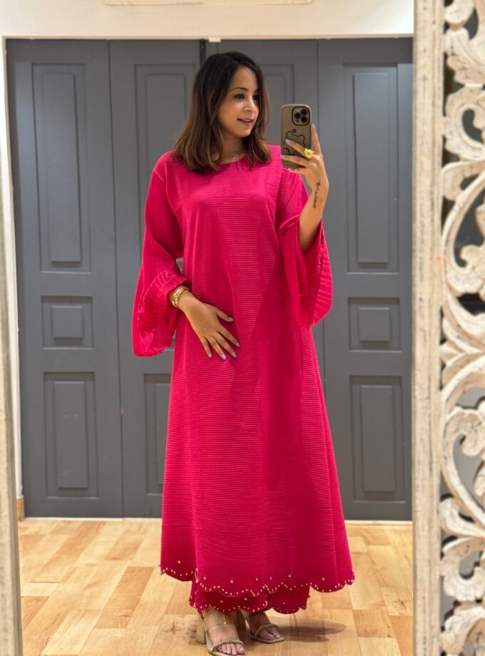 Nutt Pleated Embellished Coord set