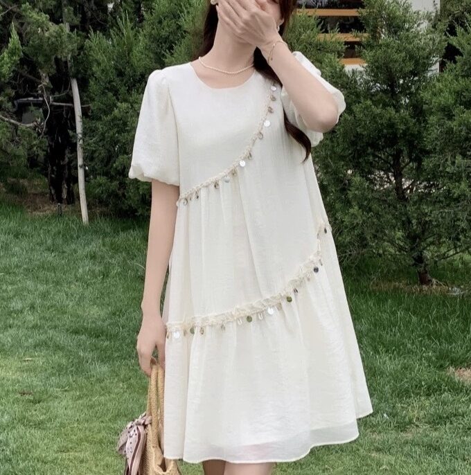 Lora Shells Embellished Dress