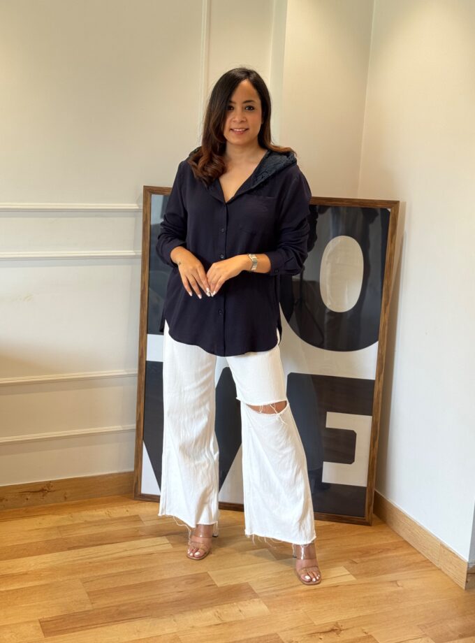 Meta Hoodie linen shirt