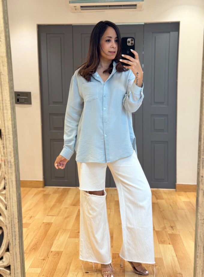 Meta Hoodie linen shirt