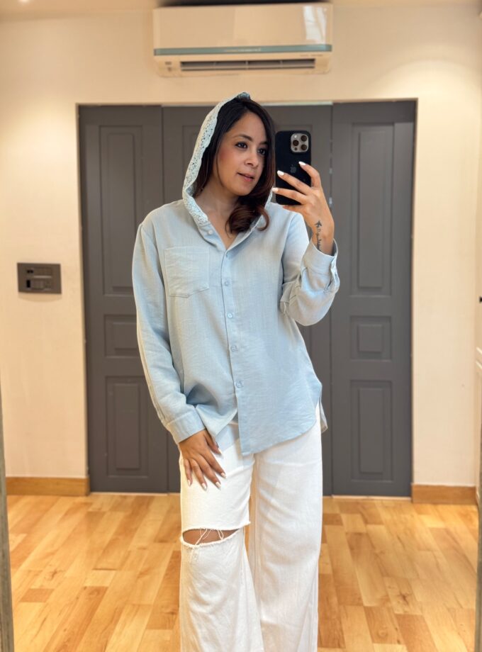 Meta Hoodie linen shirt