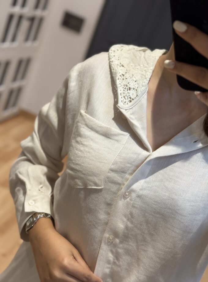 Meta Hoodie linen shirt