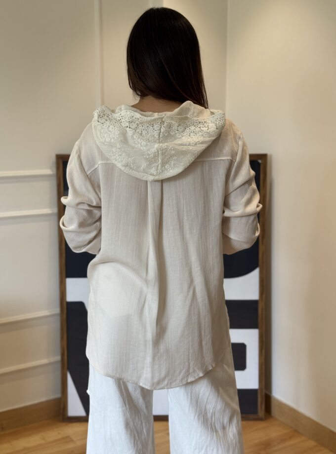Meta Hoodie linen shirt